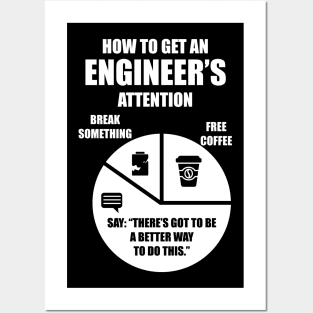 How To Get An Engineers Attention Funny Engineer Engineering Posters and Art